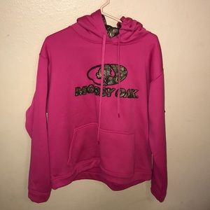 Missy oak pink jacket with a camo hood